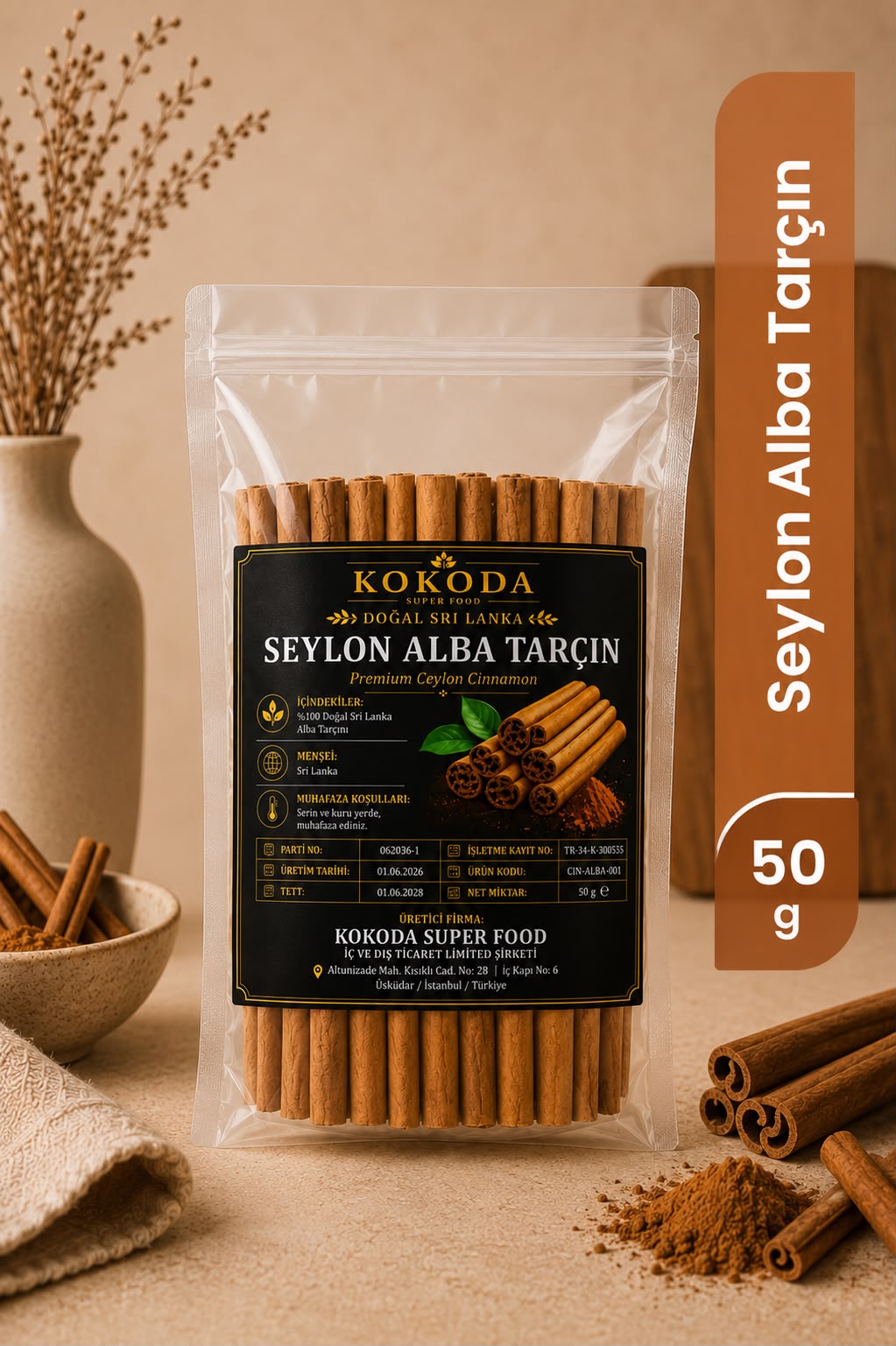 Seylon Alba Çubuk Tarçın -Srilanka -50GR