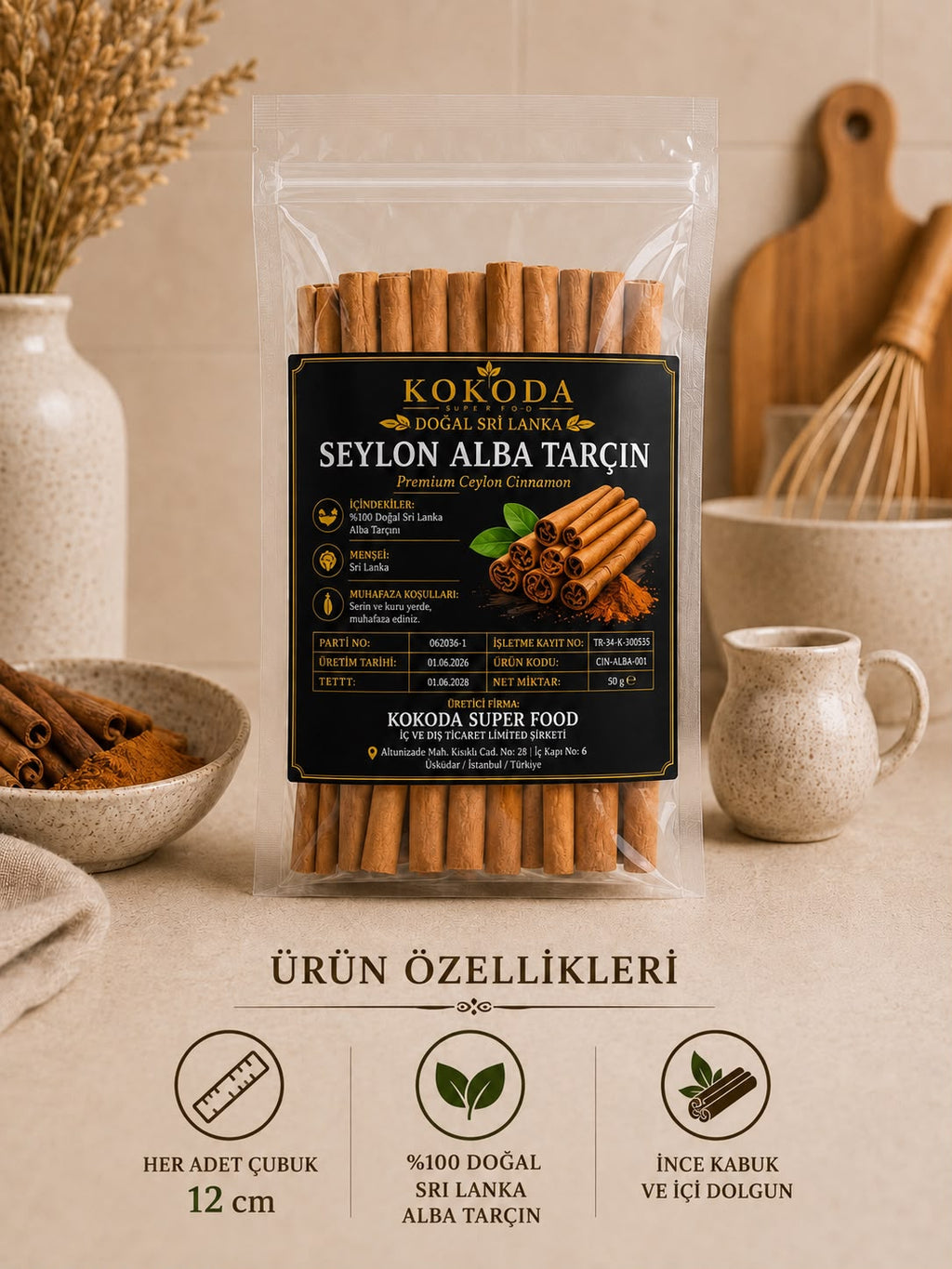 Seylon Alba Çubuk Tarçın -Srilanka -50GR