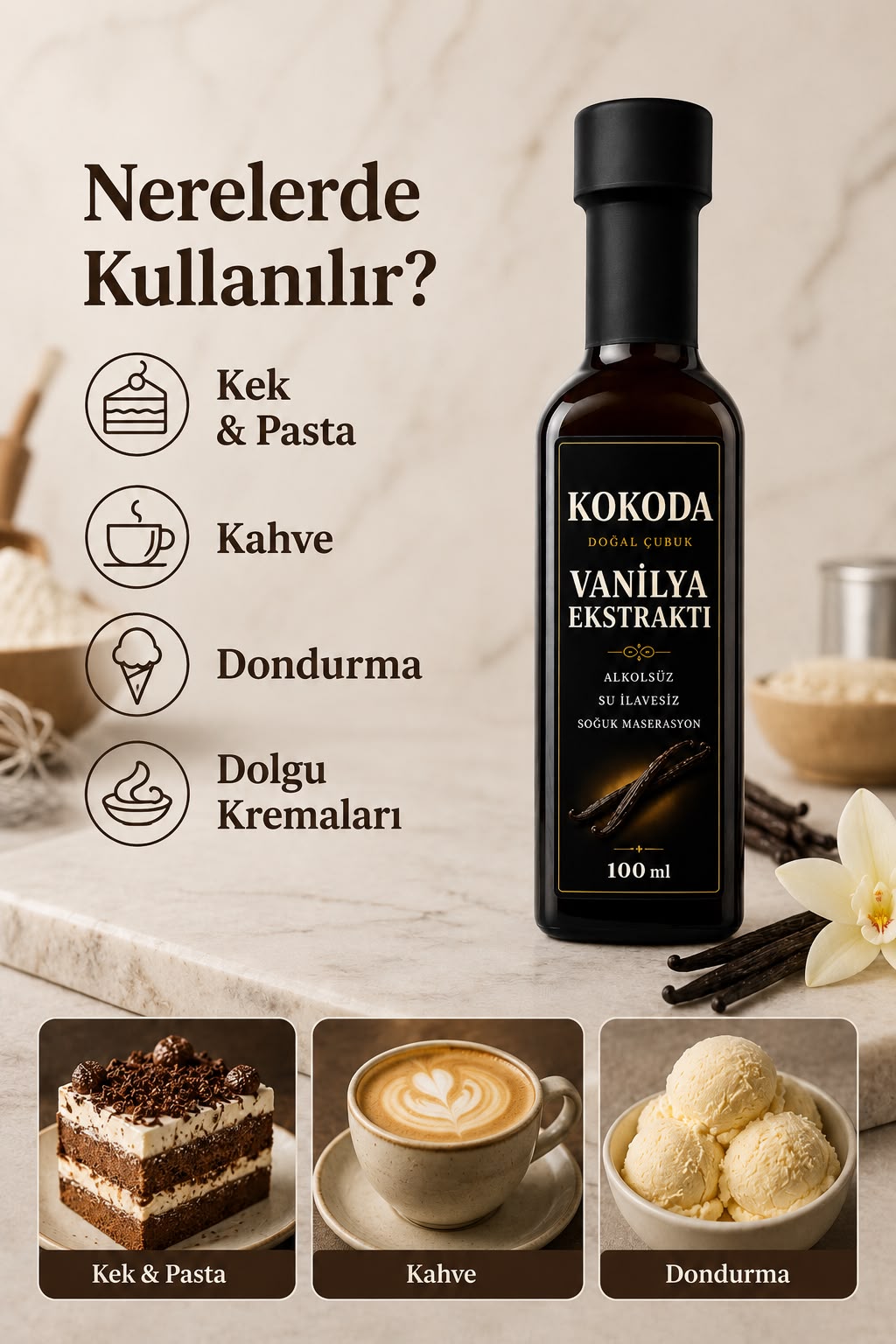 Vanilya Özütü (Ekstraktı) 100ml